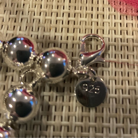 NWOT 💕silver ball earrings and silver ball bracelet. All 925💕 - Picture 5 of 5